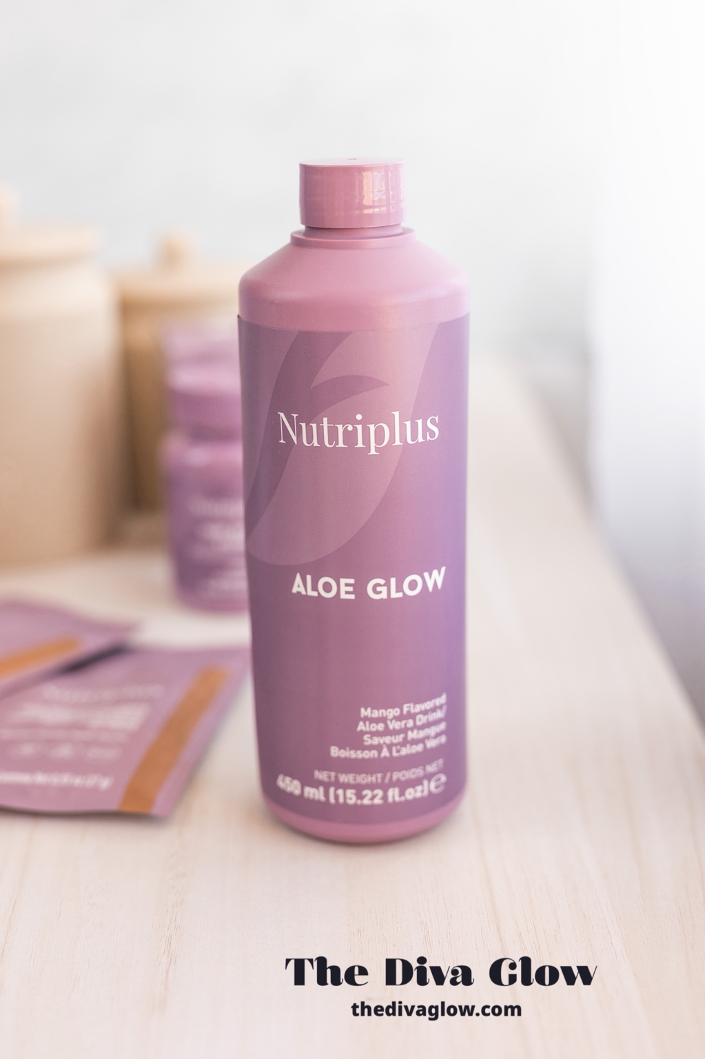 Nutriplus Aloe Glow mango-flavored aloe vera drink