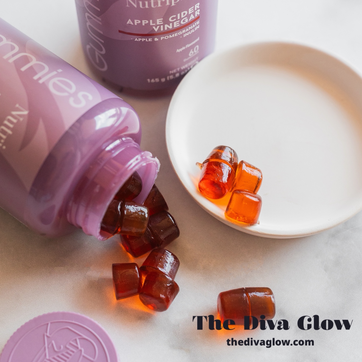 Nutriplus Apple Cider Vinegar Gummies in purple packaging